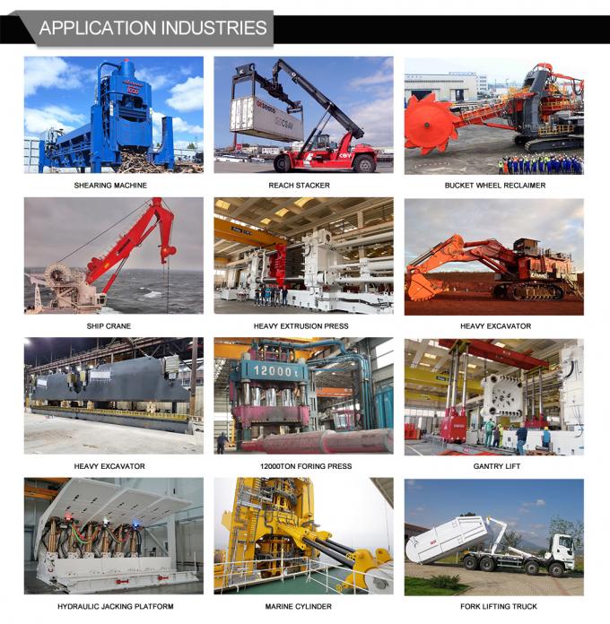 ISO9001 কাস্টম হাইড্রোলিক সিলিন্ডার / বালতি খননকারীর জন্য হাইড্রোলিক বুম সিলিন্ডার 13